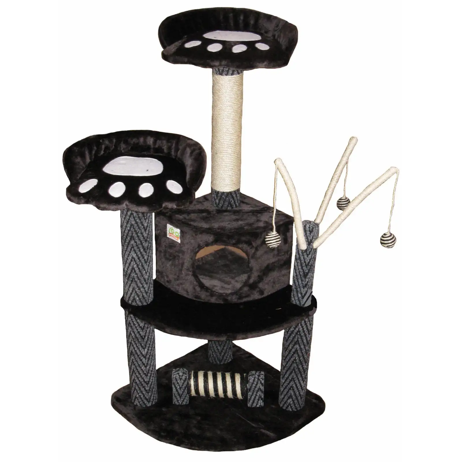 

HMTX Go Pet Club Cat Tree - Black - 50 дюймов.