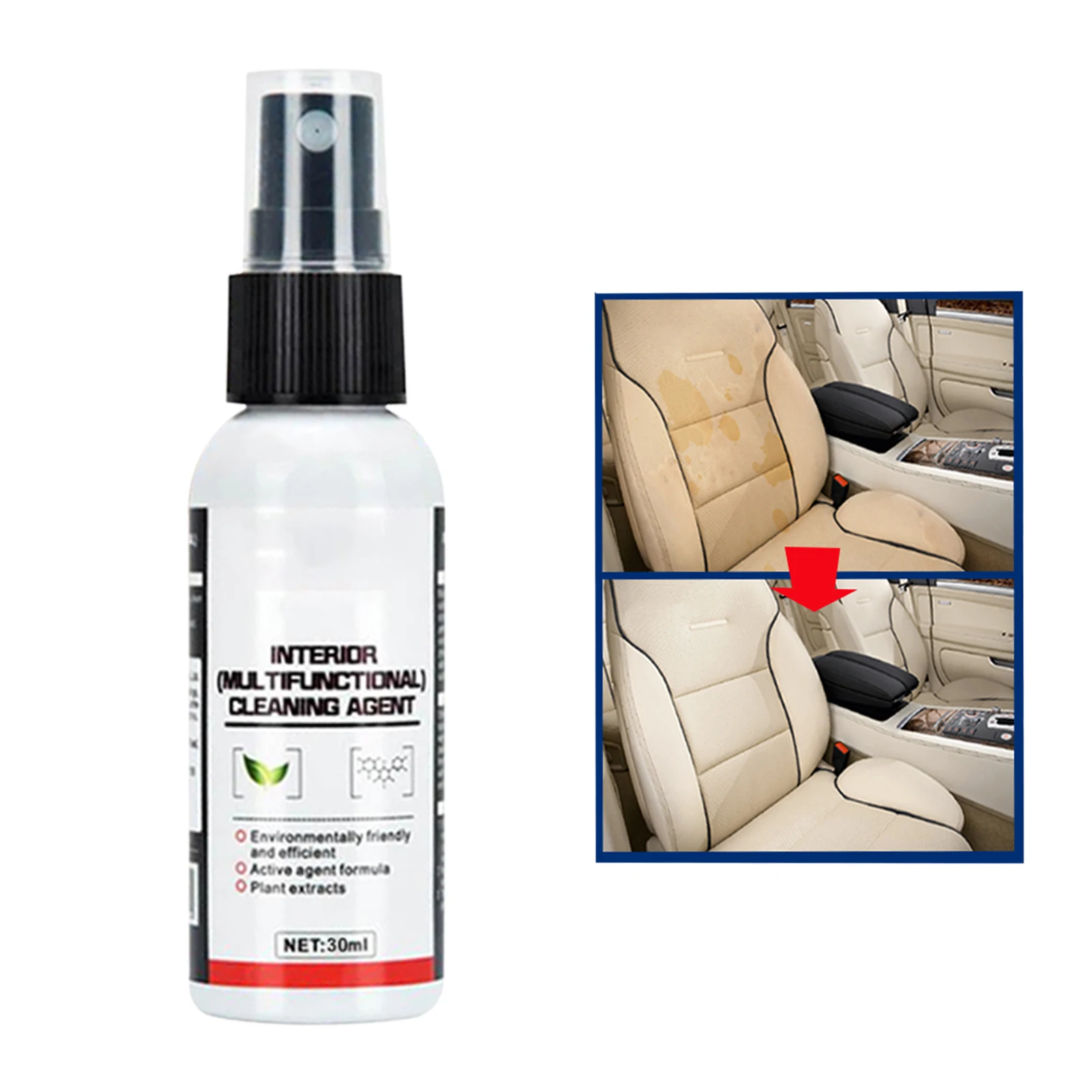 

Foam Cleaner For Car Interior All Purpose Stain Remover Dry Cleaning Foam For Leather Sofa Household Cleaner For Fabric Grease