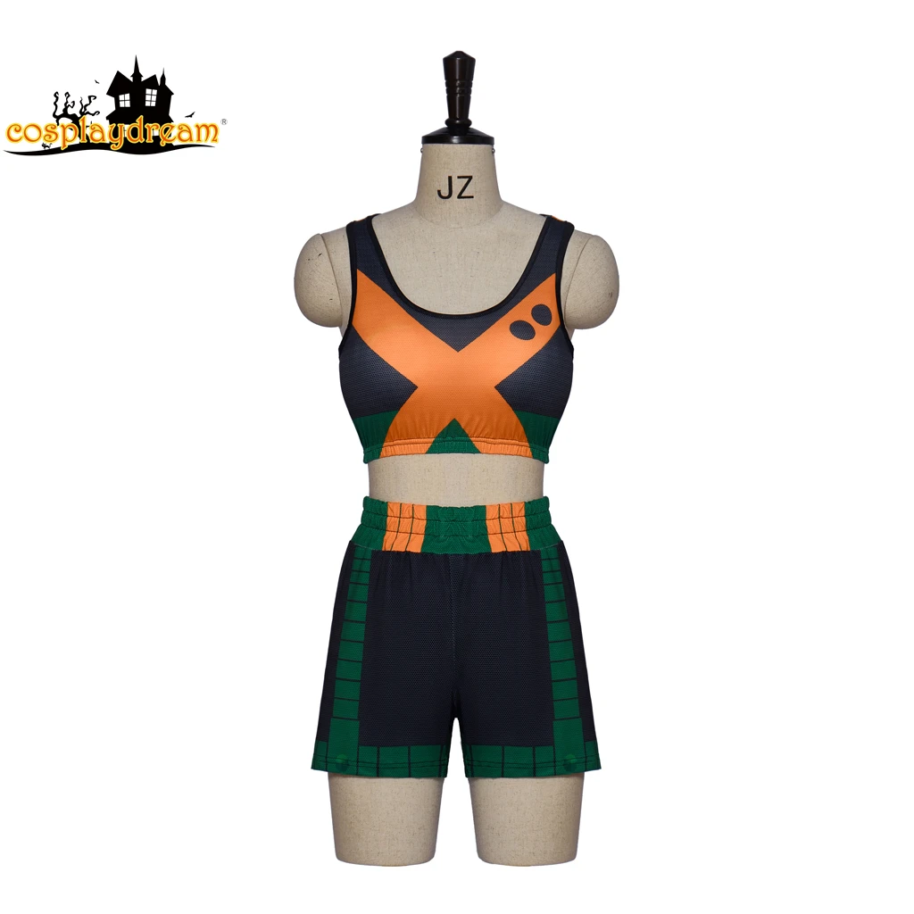 

Anime My Hero Academia Cosplay Bakugou Katsuki Tank Top Shorts Women Sexy Gym Yoga Uniform Tracksuit Fitness Cosplay Costume