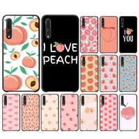 fhnblj cute peach phone case for huawei p30 40 20 10 8 9 lite pro plus psmart2019