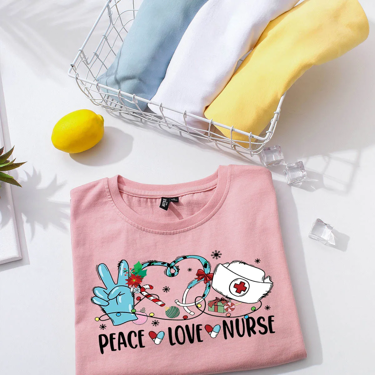 Наклейка для одежды с принтом глажки медсестер