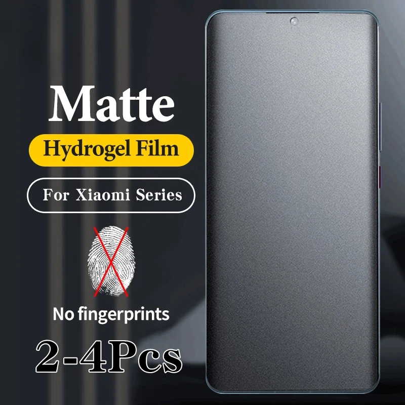2-4Pcs Matte Silicone Flexible Soft Hydrogel Film for Xiaomi Redmi Note 14 Pro Frosted Screen Protector 13 Plus