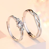 hoyon original 925 sterling silver color rings 2022 new korean version inlaid with zircon diamond rings for men and women box