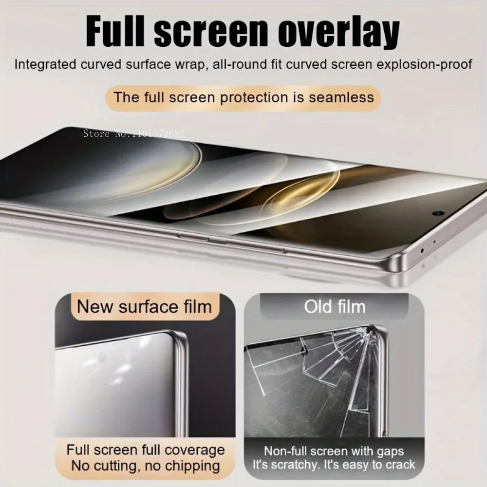 1 шт. Защитная пленка для экрана Vivo X100 X90 X80 X70 X60 Pro Plus S18 S17T S16 S17E iQOO 12 11 10 9 8 Применение