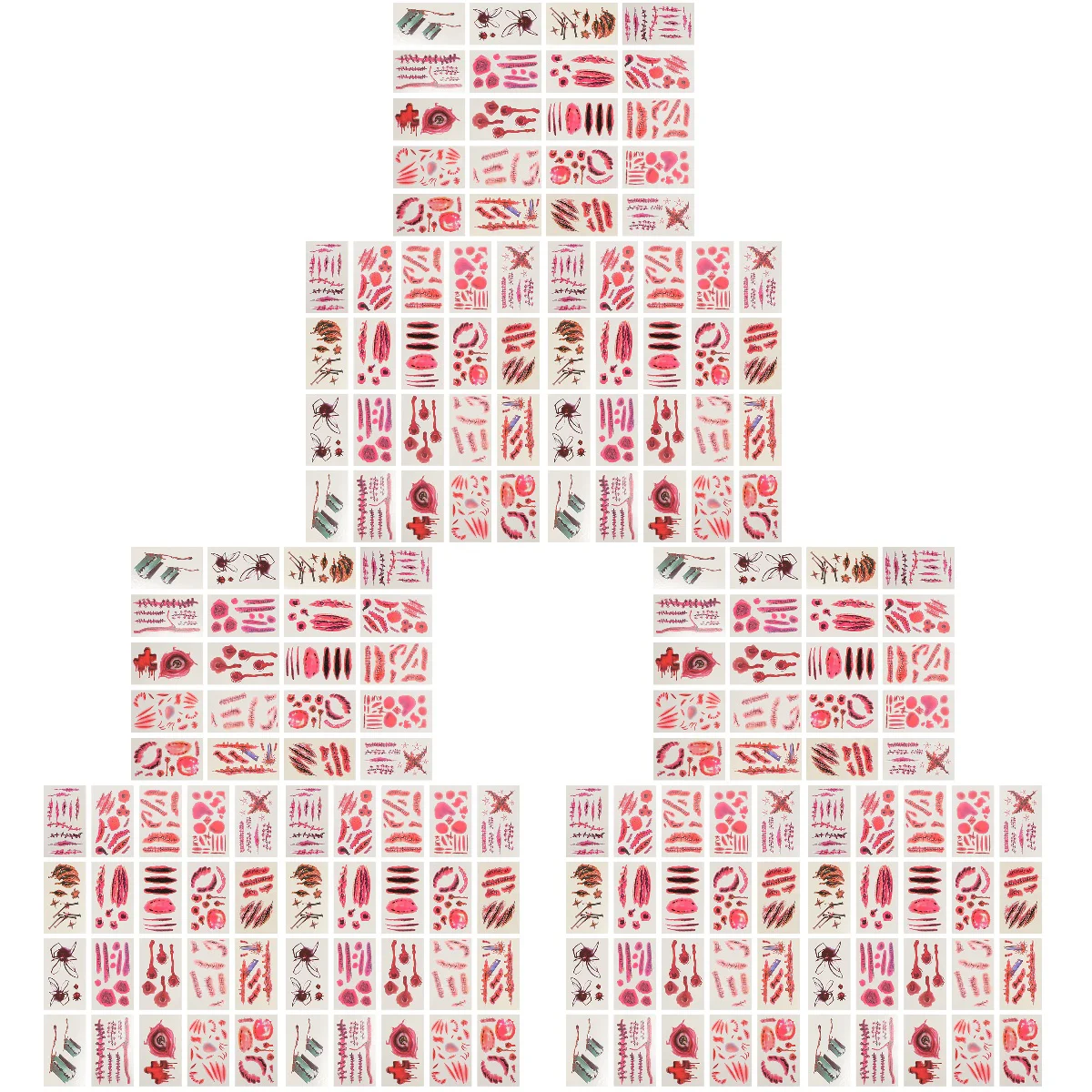 

180 Sheets Scar Tattoos Scar And Wound Fake Stitches Facial Decal