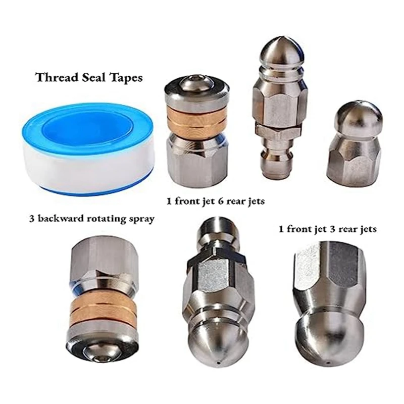3 шт. насадка для мойки труб из нержавеющей стали