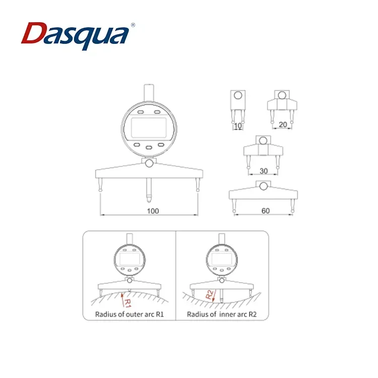 Высокоточный цифровой циферблат Dasqua 5-700 мм измерительный инструмент 0 005