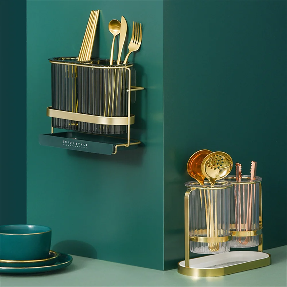 Роскошная полка для хранения посуды палочек ложек вилок настенная держатель