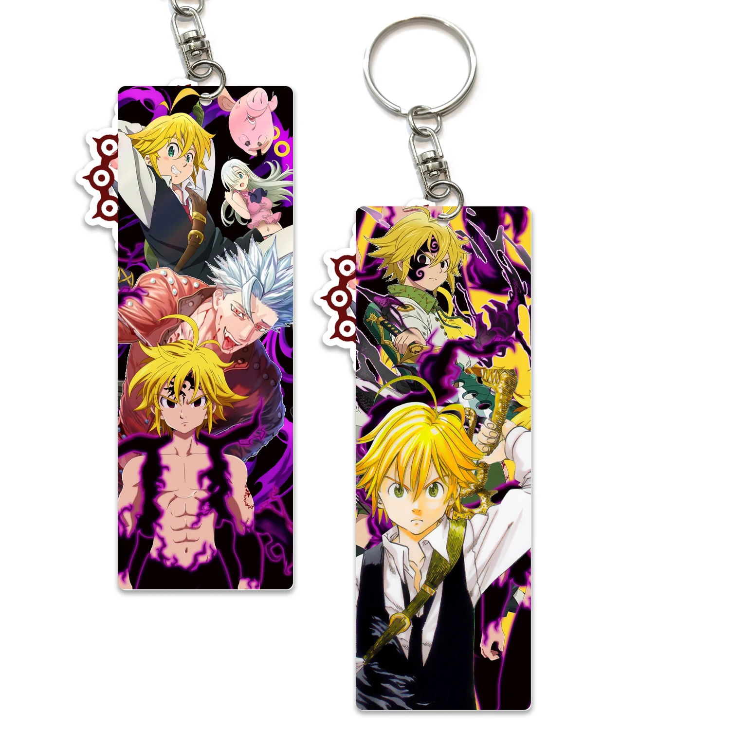 

The Seven Deadly Sins PVC Keychains Anime Acrylic Pendant Accessory Key Chain Backpack Fashion Collecting Personality Keyring