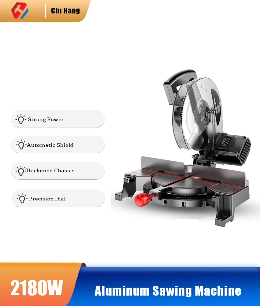 Электрическая многофункциональная алюминиевая пила, 10 дюймов, 220 В/2180 Вт, лазерная Торцовочная пила из нержавеющей стали, алюминия, дерева