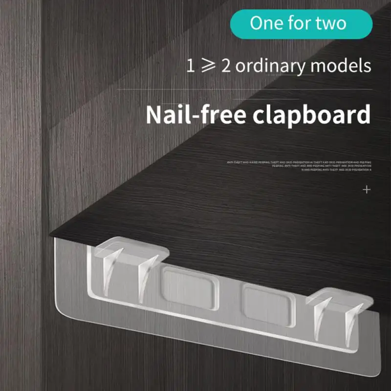 

Shelf Support Adhesive Pegs Closet Partition Bracket Cabinet Support Clips Wall Hanger Sticker For Home Kitchen Bathroom