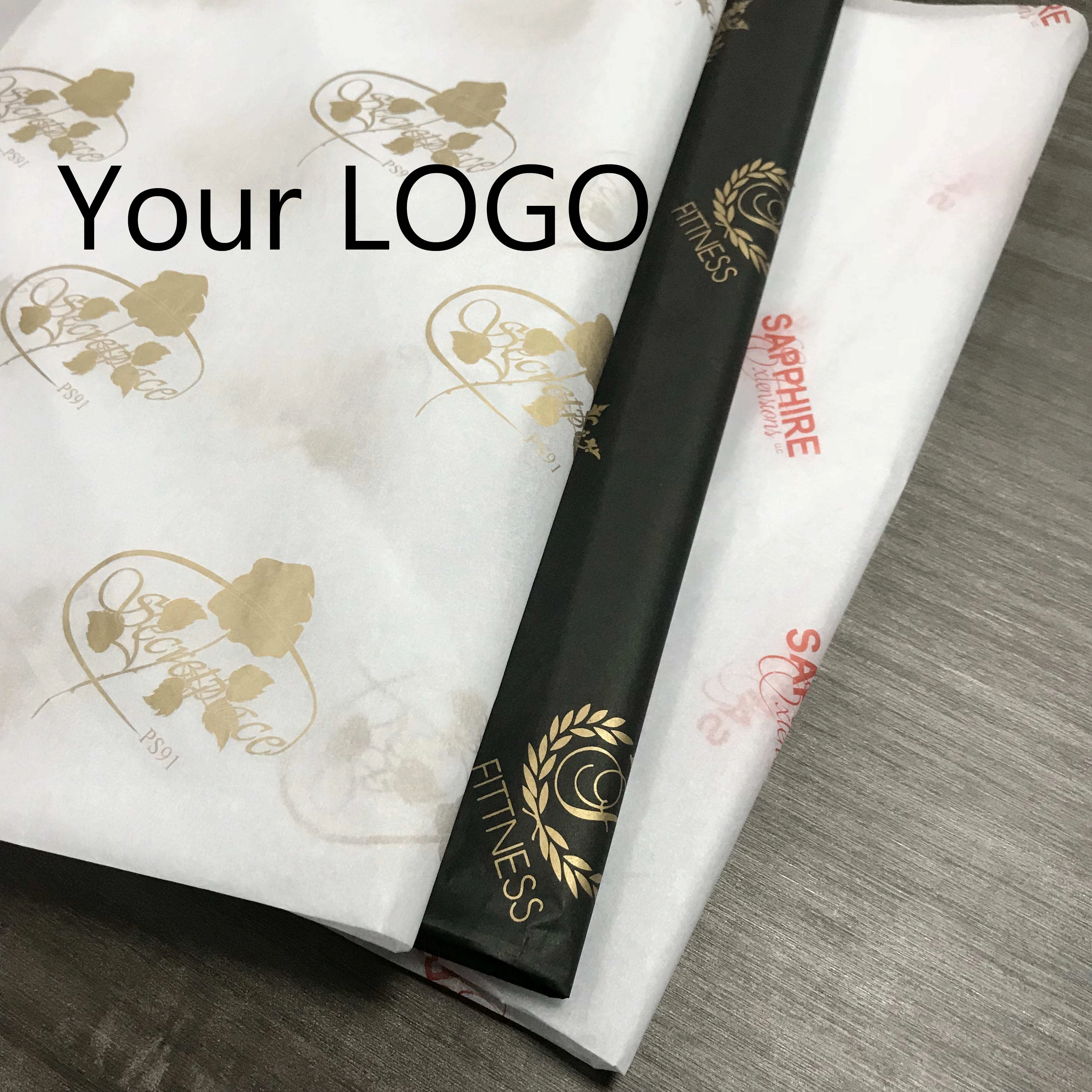 Brand Logo Printed 17g Wrapping Paper , Customized Size Tissue Paper With Company Logo