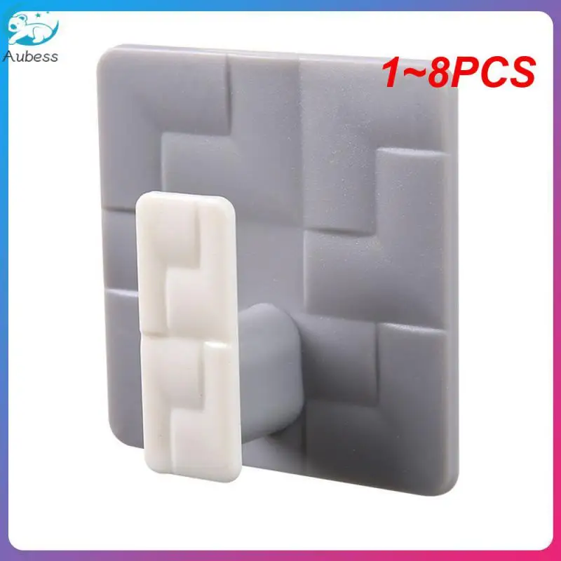 

1~8PCS Storage Square Simple Creativity Fashion Beautiful Hook Up Kitchen No Trace Wall Nail Free Household
