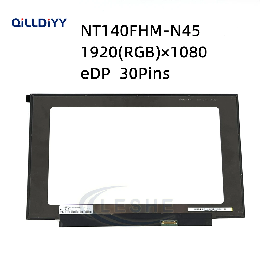 

14.0" NT140FHM-N45 FHD 1920x1080 LCD Matrix Display 30pin eDP For Lenovo ideapad 5-14IIL05 5-14ARE05 E14 Gen 3 Laptop Screen