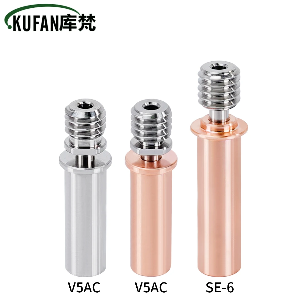 

1Pcs V5AC Titanium alloy Bi-metal Throat Heat break Copper Plating Bimetallic For Anycubic Mega S/Pro VYPER Creality SE-6 CR10