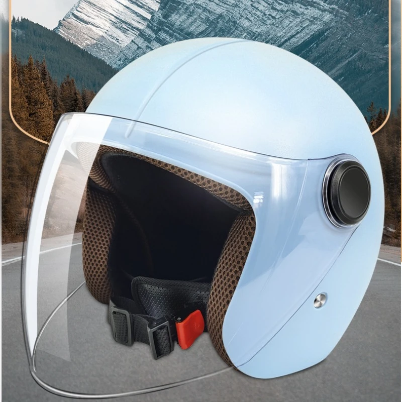 

Motorcycle Electric Vehicle Helmet Korean Trendy Men's and Women's Winter Outdoor Riding Warm Helmet