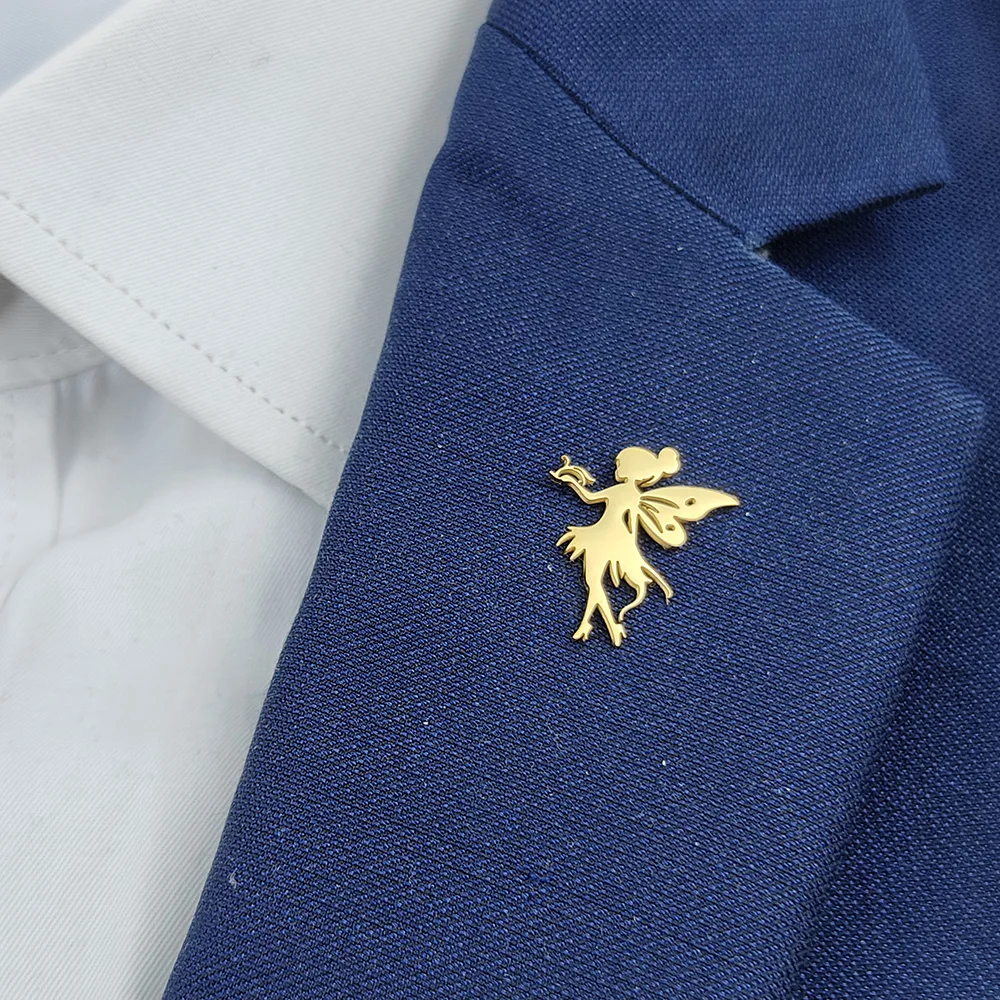 Брошь в виде крыла из нержавеющей стали