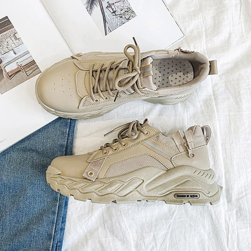 

Men's Shoes Autumn Comfortable Male Sneakers Thick Bottom Walking Breathable Chunky Men Sport Shoes Chaussures Couple Footwear