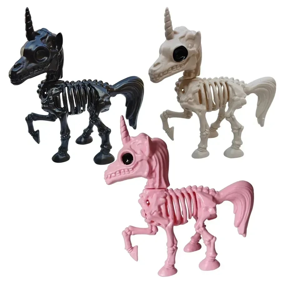 

Halloween Decoration Animal Unicorn Skeleton Pretty Cute Horse Bones Ornaments Hallowmas Horror Props Party Baby Girls Boy Gifts