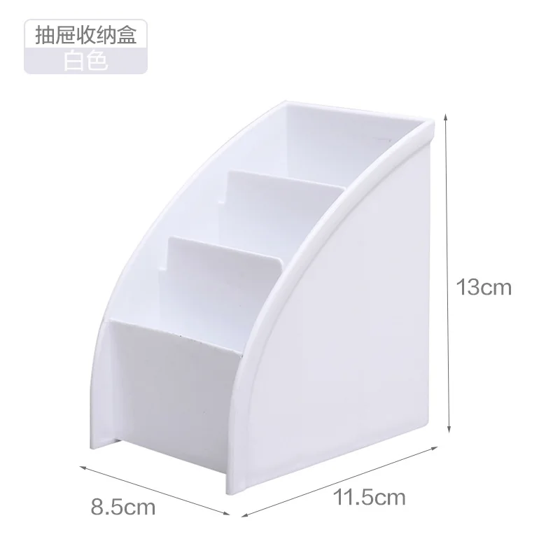 Пластиковый настольный трапециевидный ящик для хранения Офисная стойка мелочей
