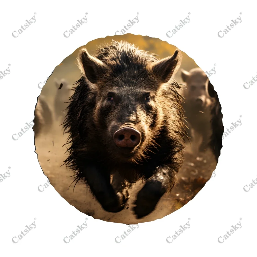 Яркий дикий кабан животное задняя защита пыленепроницаемый универсальный чехол