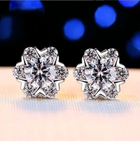 crystal snowflake earrings earrings high sense korean temperament net red same earrings fashion student birthday gift