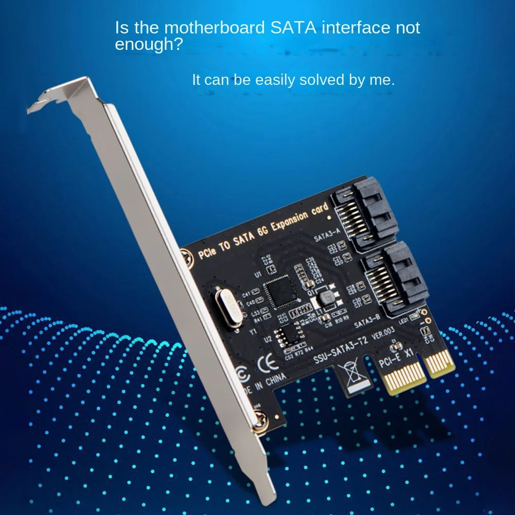 

Адаптер PCIE-SATA, PCI-E, PCI Express на SATA3.0, конвертер, 2-портовый SATA III 6G, адаптер для контроллера расширения