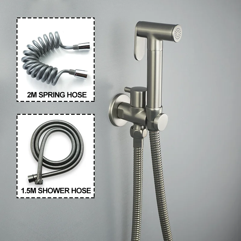 Настенный смеситель для душа и унитаза кран биде хромированный/черный/матовый