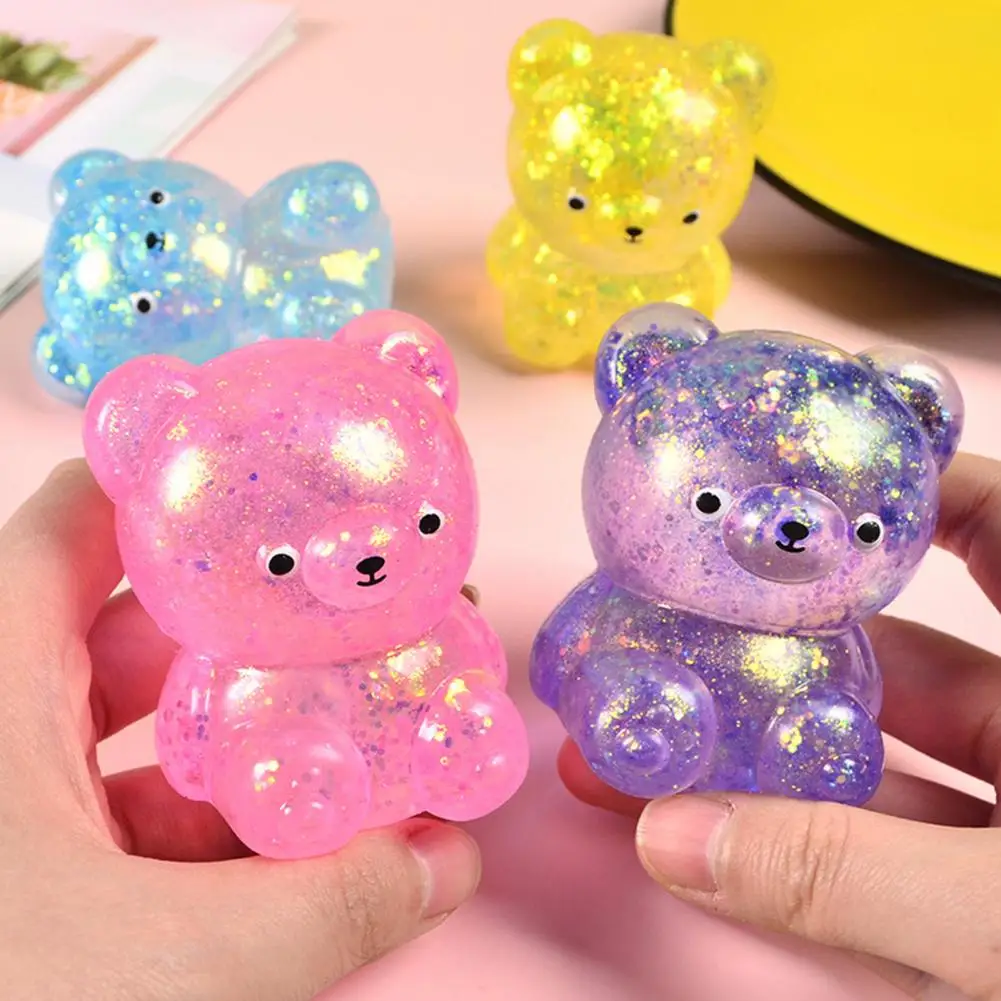 

Lovely Adorable Flexible Decompression Toy Funny Vent Bear Toy Children Gift Bear Squeeze Toy Squeezing Animal Toy
