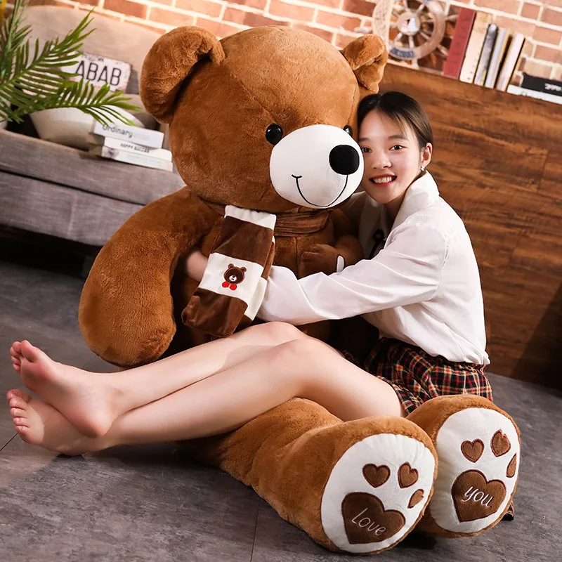 Huggable высокое качество 4 цвета плюшевый мишка с шарфом мягкие животные медведь