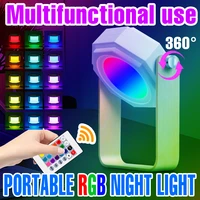 led bedroom night lights usb rechargeable bedside table lamps rgb neon light for home room decoration dimmable led nightlight
