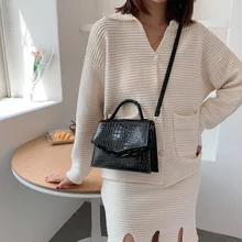 Chain Crossbody Bags For Women Fashion Small Shoulder Bag New High Quality Alligator PU Leather Luxury Ladies Top-handle Handbag