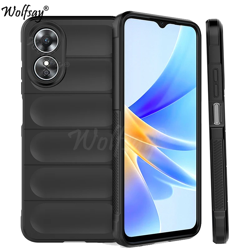 

Противоударный чехол для Oppo A17, противоскользящий силиконовый чехол с полными краями для Oppo A17, чехол для Oppo A17 6,56 дюйма