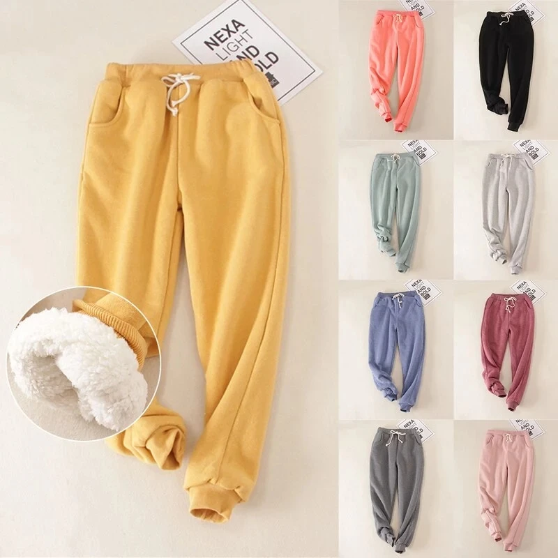

Lucyever Winter Thicken Plush Sport Pants Women 2022 Drawstring Elastic Waist Harem Pants Woman 9 Color Casual Sweatpants Ladies