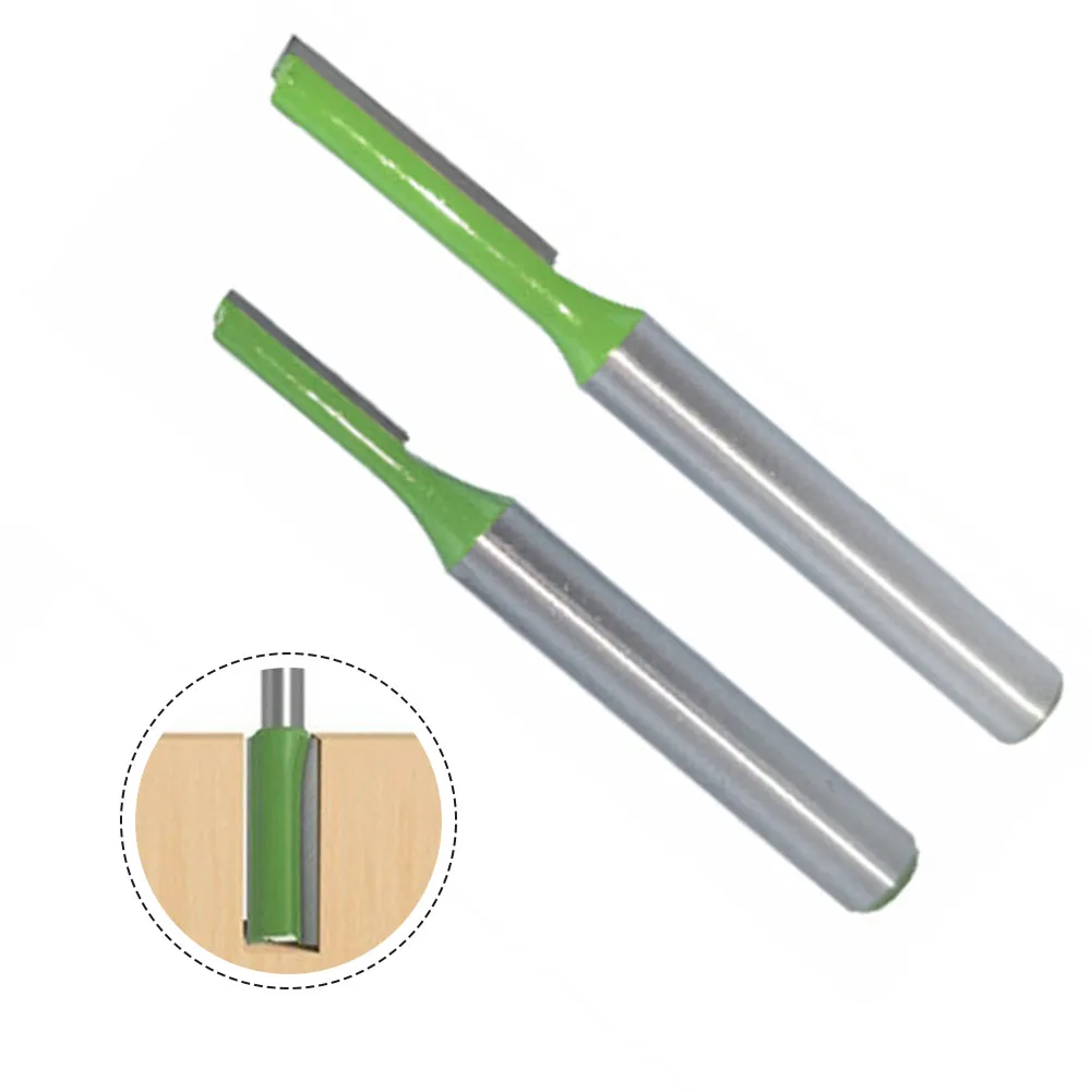 

6mm Shank Milling Cutter Wood Carving Shank Single Double Flute Straight Bit 45# Steel Milling Cutter Router Bits Power Tools