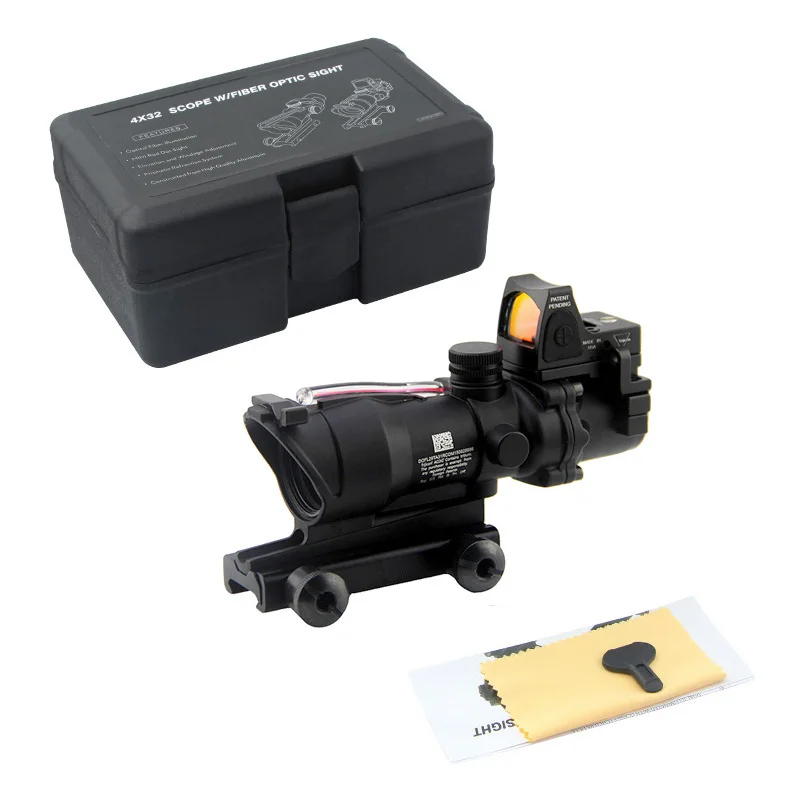Оптический Прицел ACOG 4X32 BAC с подсветкой сетка шевроном RMR Micro Red Dot Sight - купить по