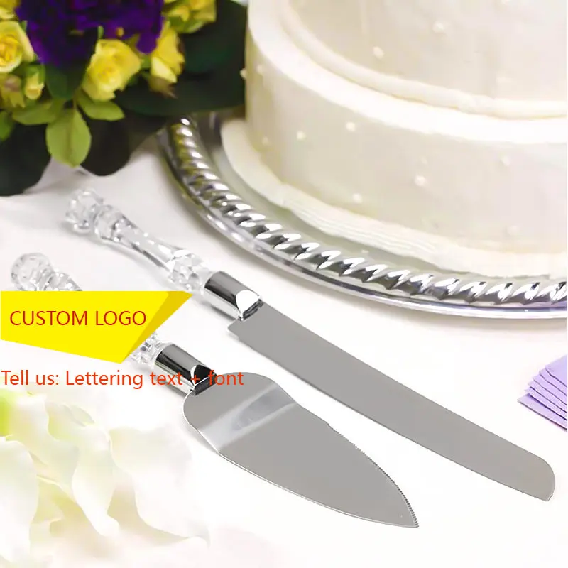 

Customizable 2Pcs Cake Shovel Set Bread Pizza Knife Dessert Pie Fondant Divider Cutter Spatula Server Baking Tool for Wedding