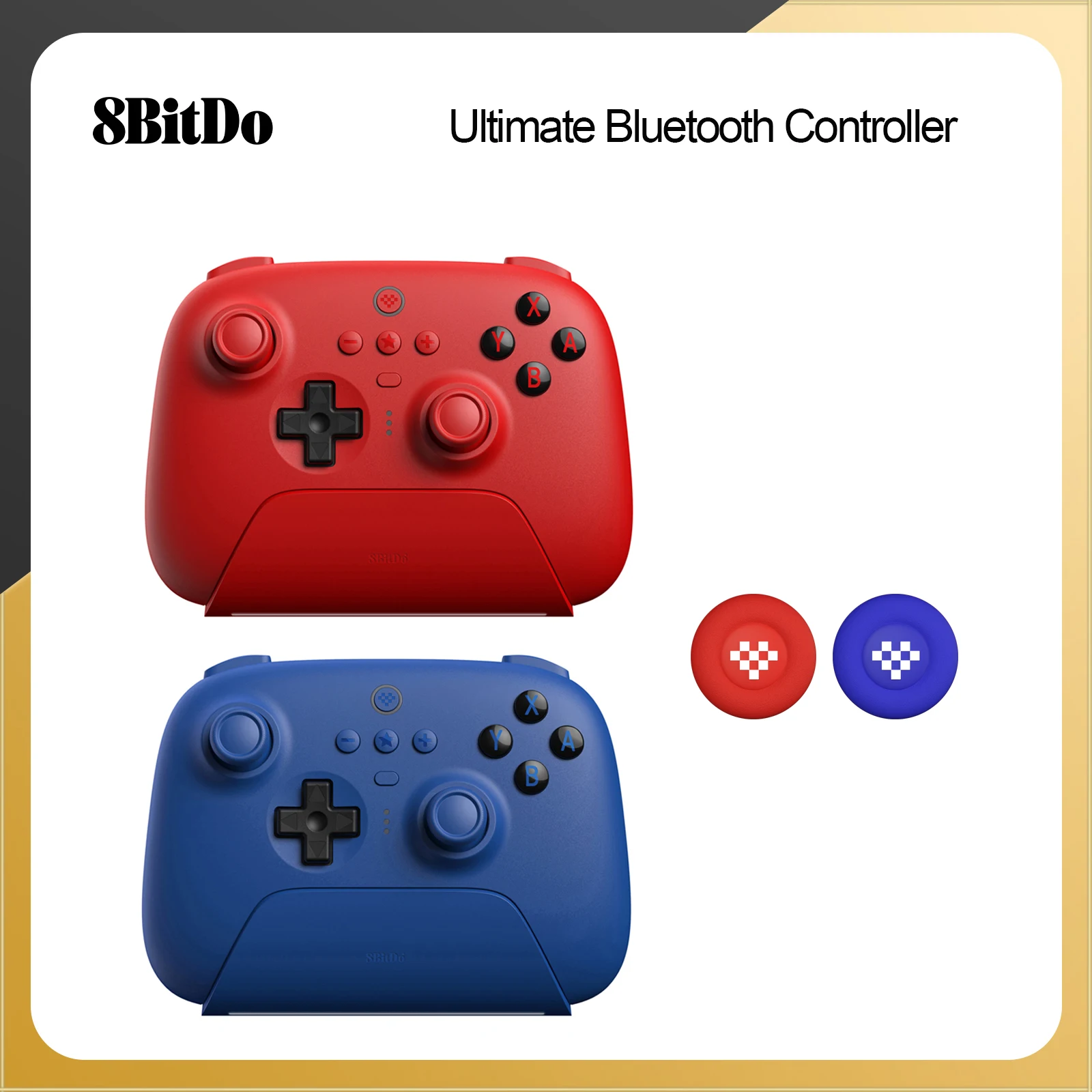 

8Bitdo Ultimate Bluetooth Controller with Charging Dock Wireless Gamepad with Hall Effect Sensing Joystick for Switch Windows PC