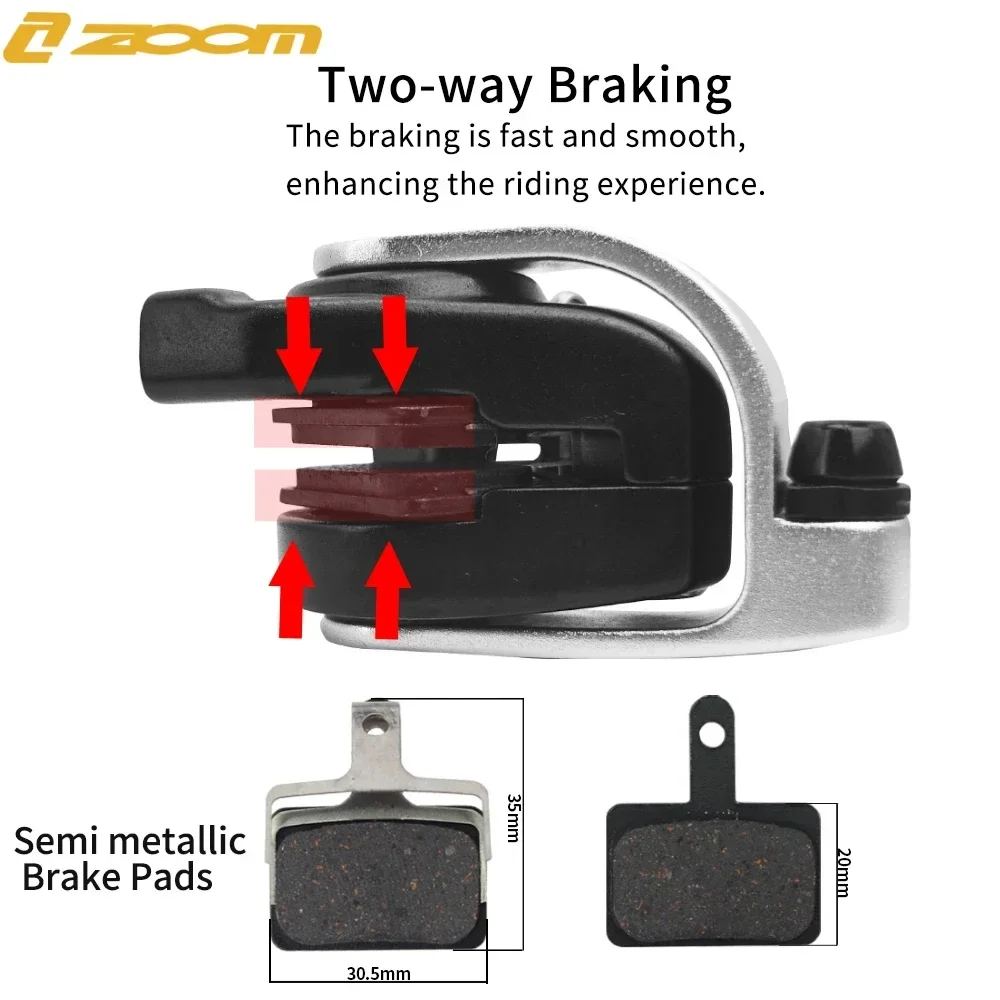 ZOOM HB700 Дорожный дисковый тормоз Гравийный велосипед Механический диск Суппорт с