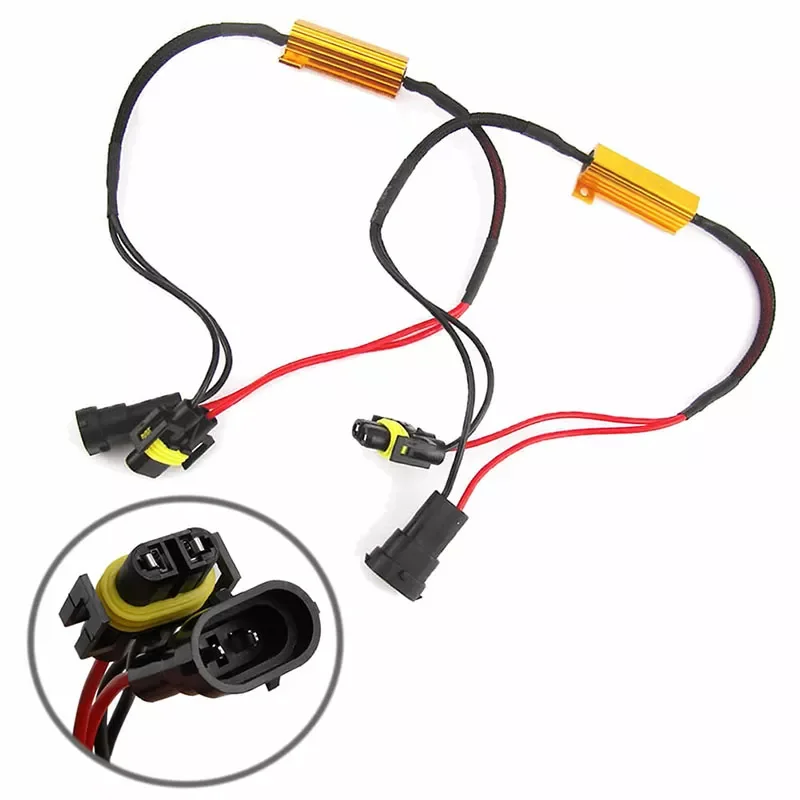 

2022 NEW Automobile accessories 2Pcs H8 H11 LED Headlight Load Resistor Flicker Decoders Warning Canceler Harness