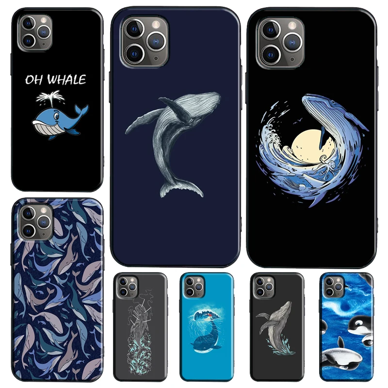 Фото Чехол для телефона Samsung Galaxy S26 S25 S24 S22 S23 Ultra Plus S20 S21 FE S9 S10 S25 FE с дизайном «Волны и киты» №1