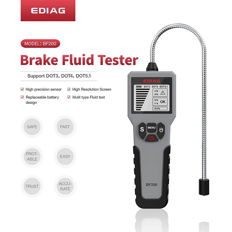 

Auto Brake Fluid Tester Digital Tools LED Indicator Check Display Tester