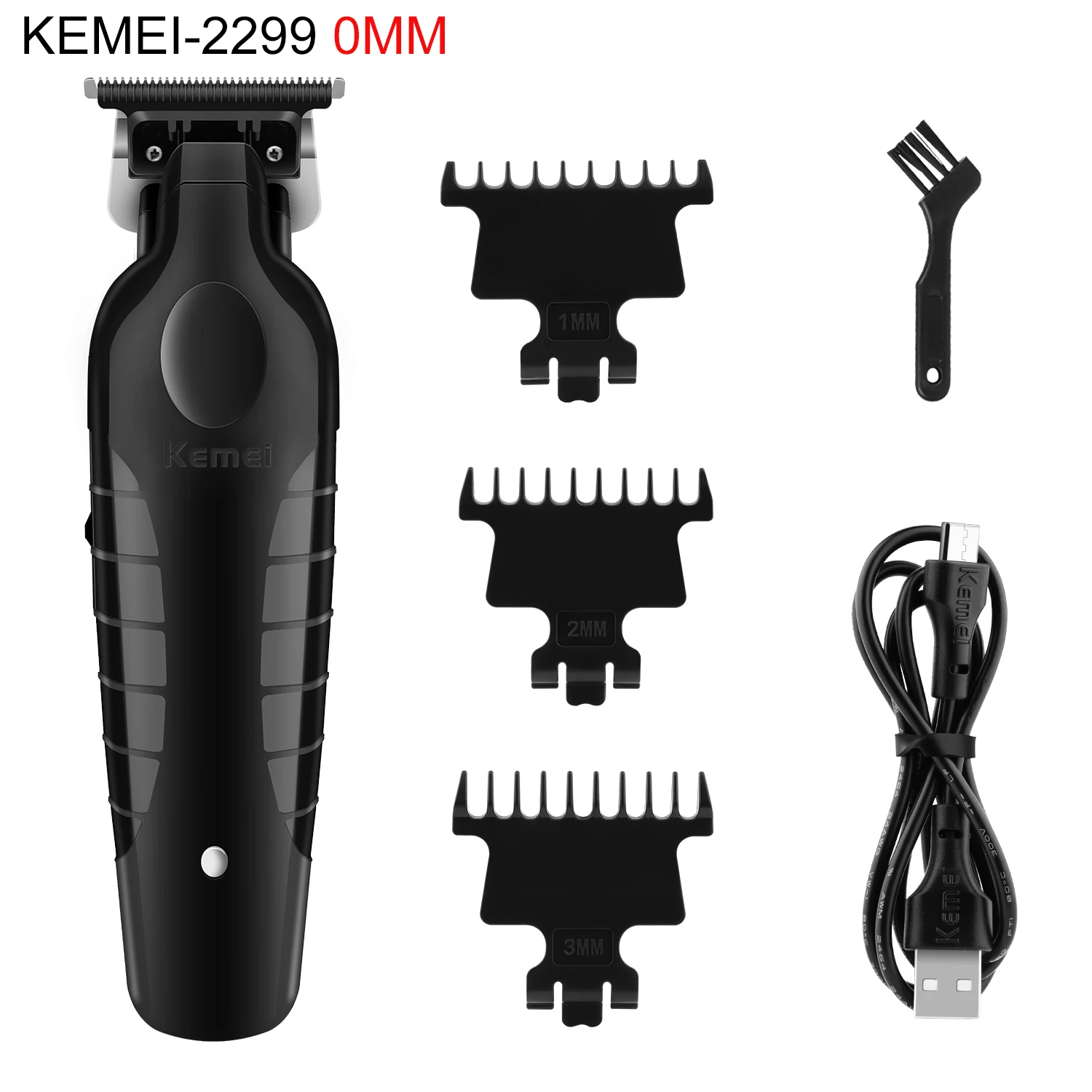 Kemei KM-2299 Men's Hair Clipper Professional Electric Hair Clipper USB Rechargeable Barber Trimmer Men's Electric Hair Clipper