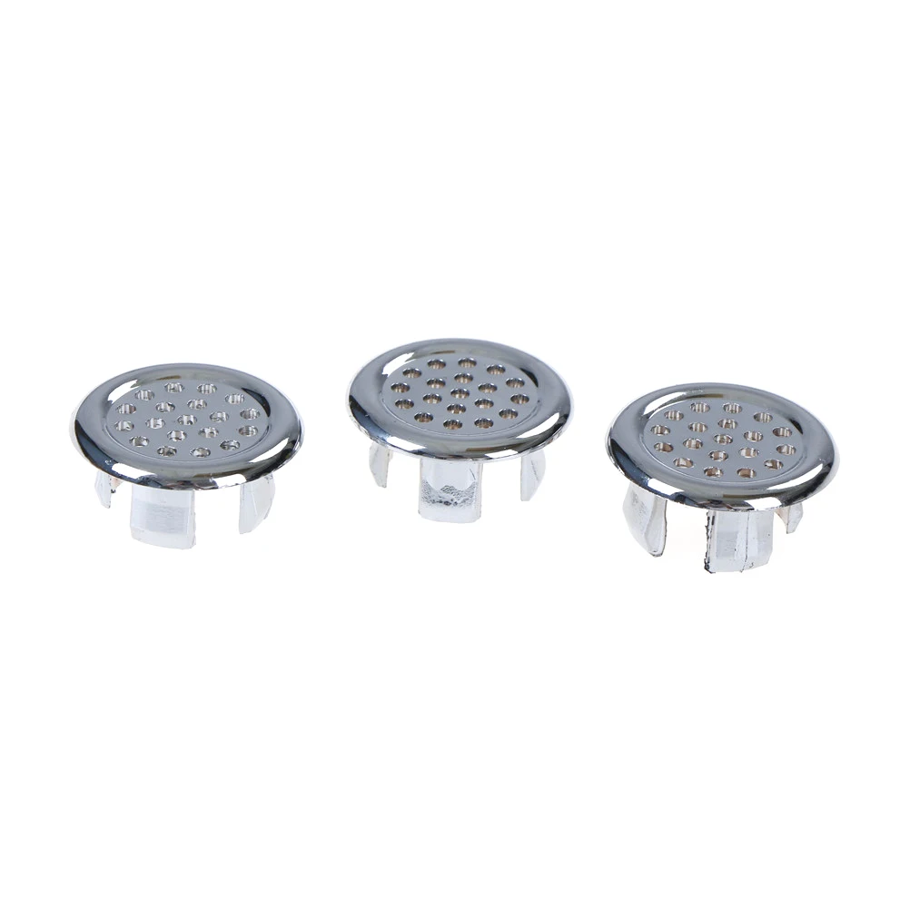 

3/2pcs Bathroom Overflow Ring Basin Sink Round Overflow Cover Ring Insert Replacement Tidy Chrome Trim Accessories