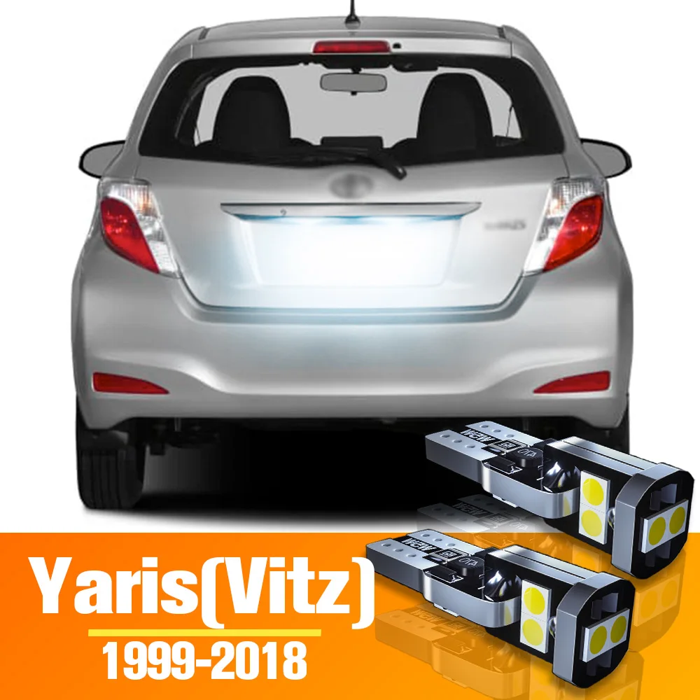 

2pcs LED License Plate Light Bulb Accessories For Toyota Yaris Vitz 1999-2018 2008 2009 2010 2011 2012 2013 2014 2015 2016 2017