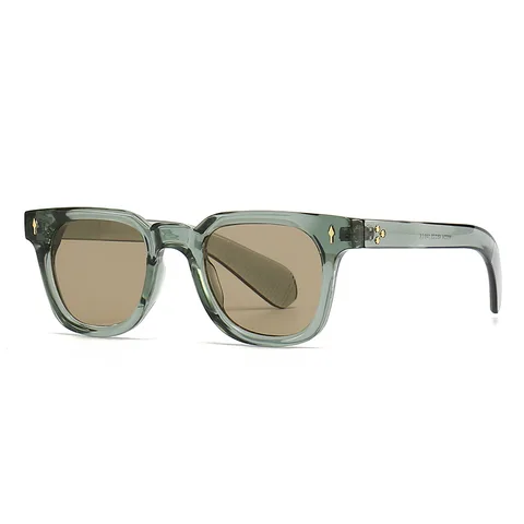 Солнцезащитные очки с градиентными линзами UV400 Мужские, роскошные квадратные модные солнечные аксессуары в винтажном стиле, с заклепками, с защитой от ультрафиолета