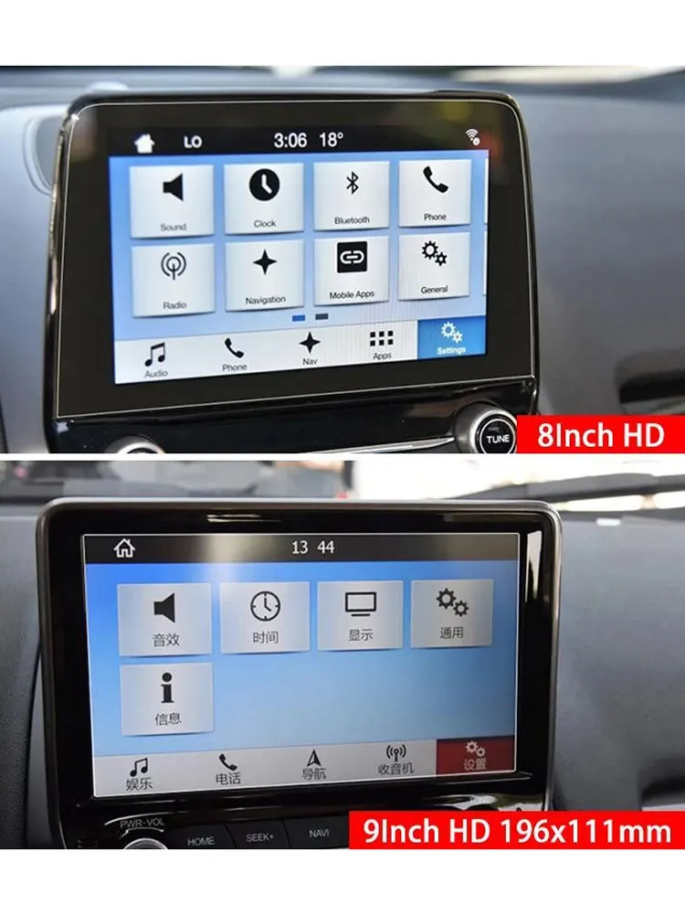 

8-дюймовая 9-дюймовая Защитная пленка для автомобильного GPS-навигатора для Ford Ecosport 2018 2019 2020, Защитная пленка для ЖК-экрана