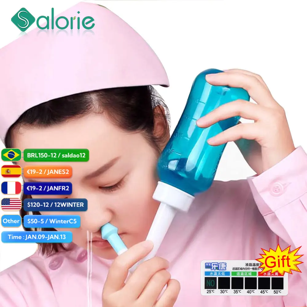 

Чистка носа для промывания носа Очиститель полости носа чувствительность синусита Здоровый Уход Избегайте аллергического ринита нети гор...