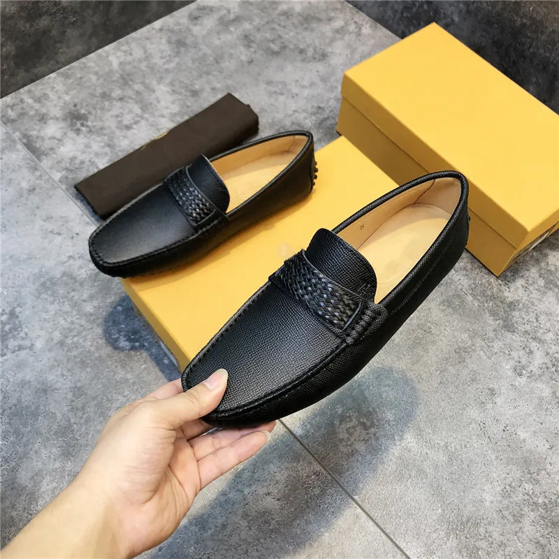

Новинка 2022, мужская обувь, кожаные повседневные туфли на плоской подошве, обувь для вождения, деловая обувь