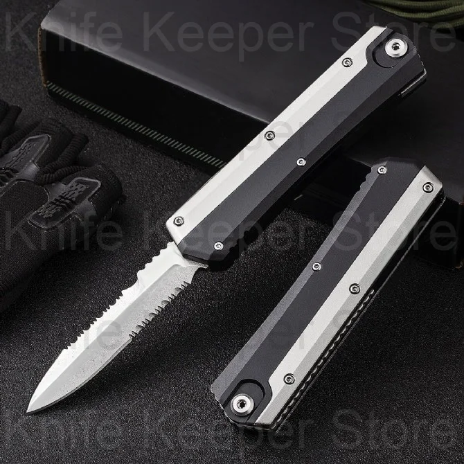 

Микро OTF Tech нож Серии GK D2 стальное лезвие 58-60HRC твердость T6061 авиационный алюминиевый ручной уличный карманный нож для самообороны
